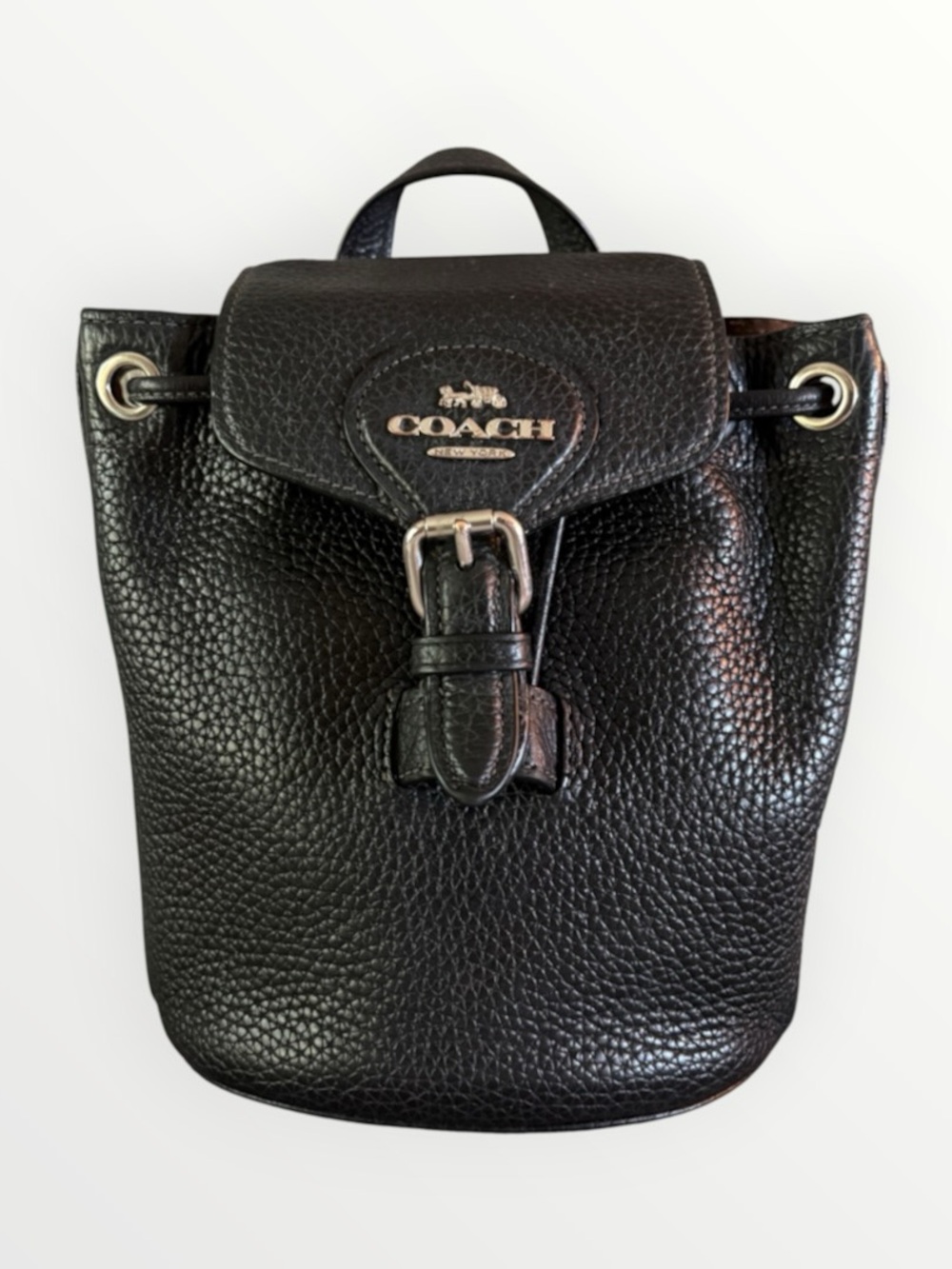 Coach Amelia Convertible 3-Way Backpack Crossbody Shoulder Bag Black CL408